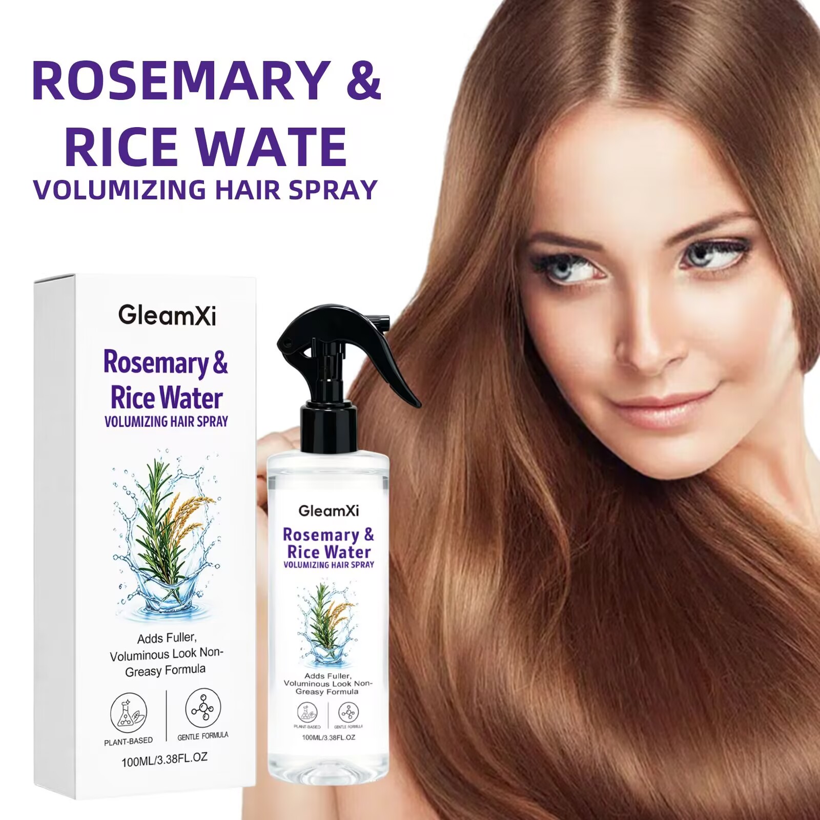 Hair Care With Rice Water - Rosemary Rice Water Hair Spray Volumizing