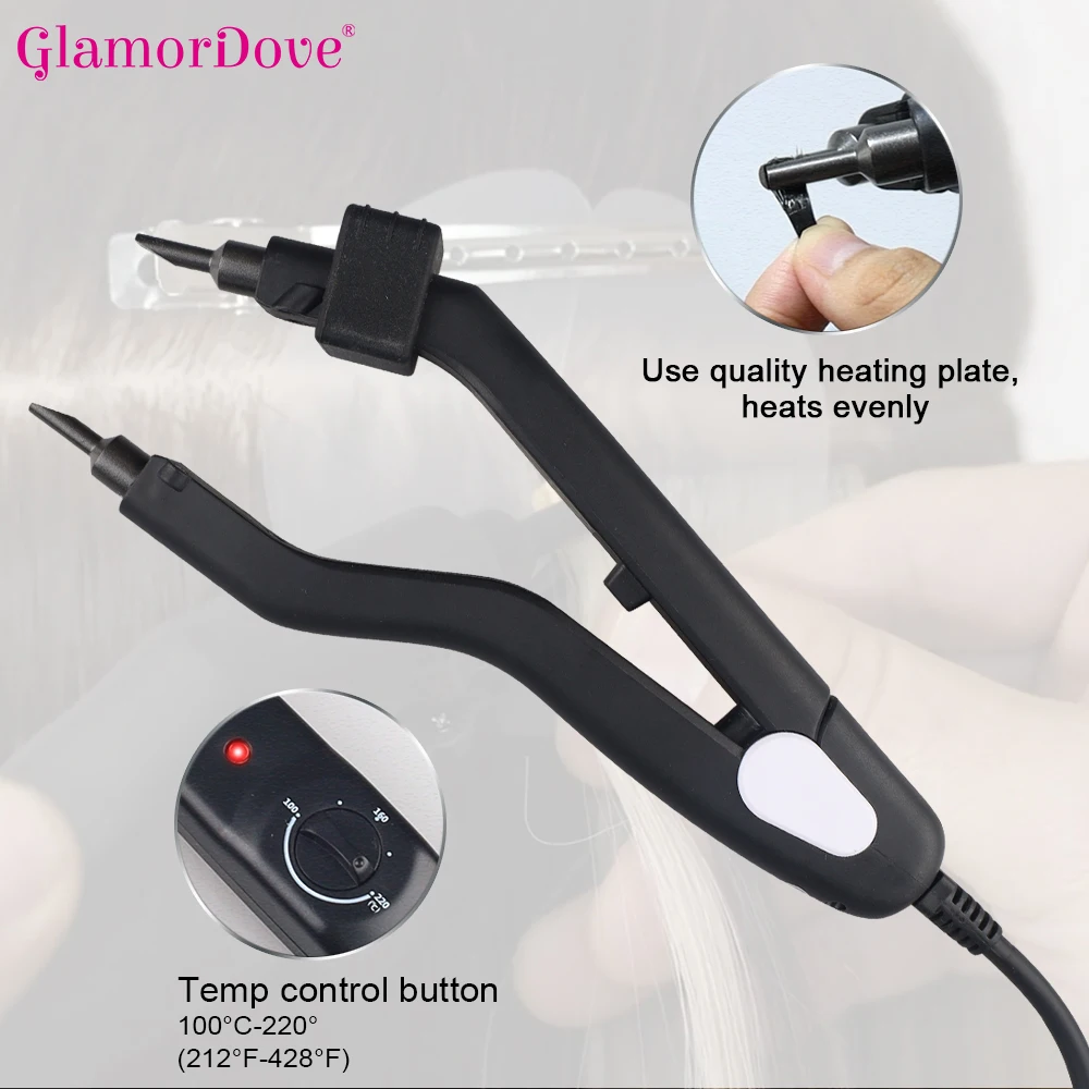 Hair Extension Heating Iron Ha - Glue Gun Hair ulasan dan harga