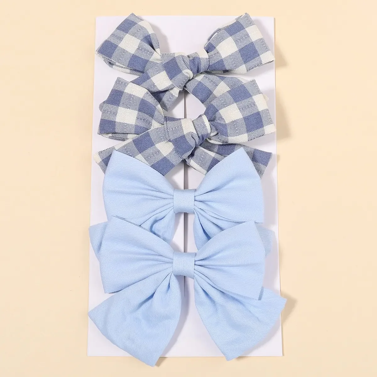 4Pcs/Set Cute Plaid Bow Hair C - Hair Care For Baby ulasan dan harga