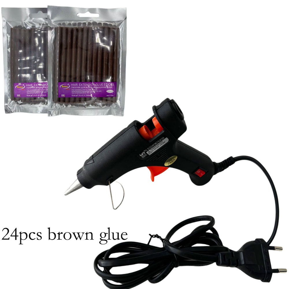 Hot Melt Glue Gun DIY Heat Tem - Glue Gun Hair ulasan dan harga