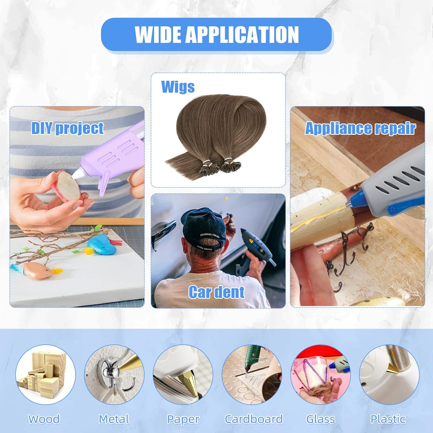 24 Pcs Professional Hair Exten - Glue Gun Hair ulasan dan harga