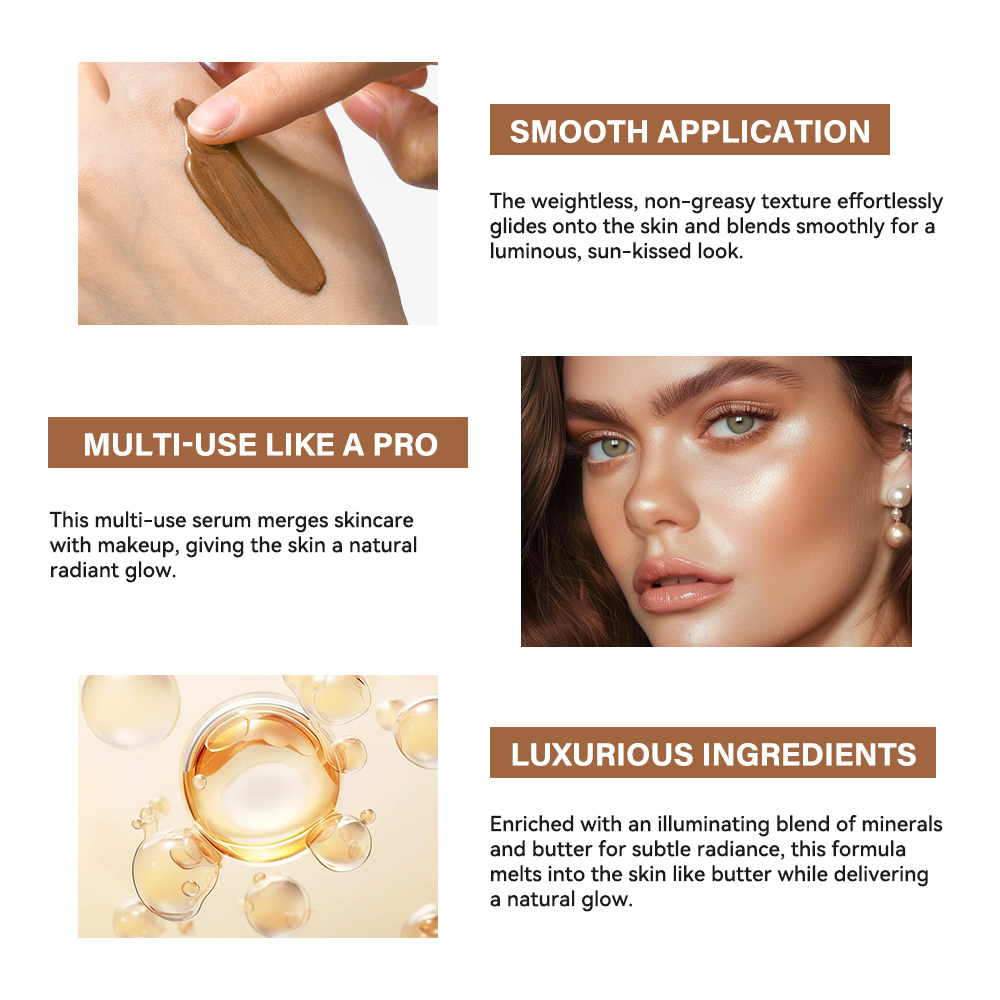 30ml Butter Glow Bronzing Seru - Caffeine Hair Serum ulasan dan harga