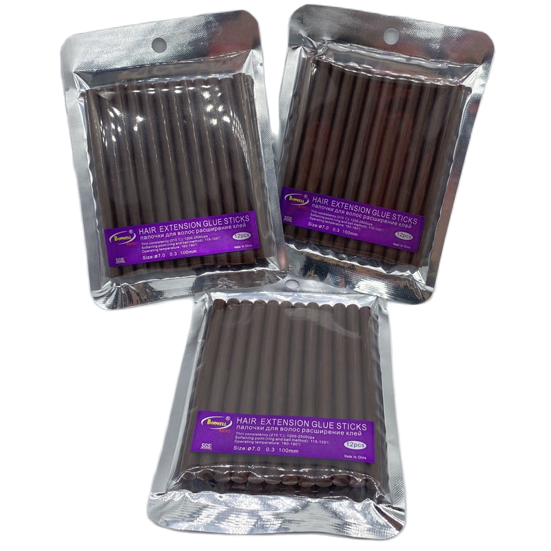 24 PCS 7.0mm X 10cm Brown Hot  - Glue Gun Hair ulasan dan harga