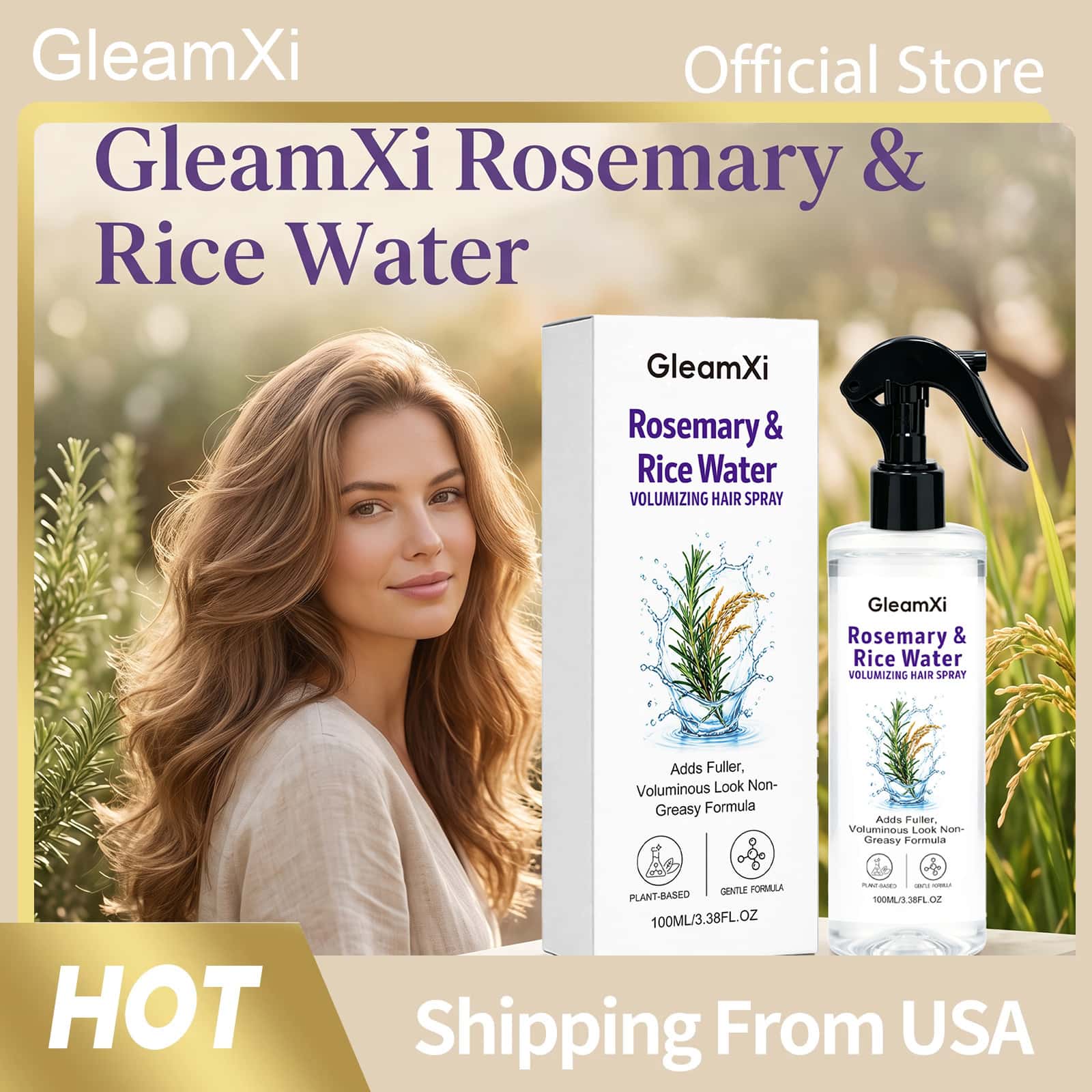 GleamXi Rosemary Rice Water Ha - Hair Care With Rice Water ulasan dan harga