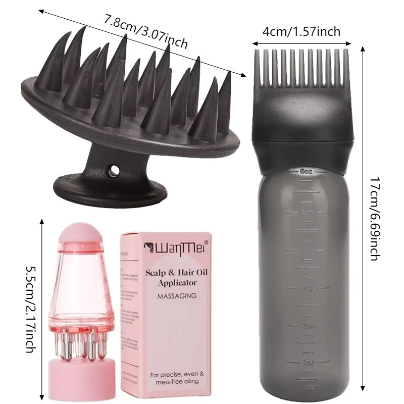 3Pcs Scalp Hair Oil Applicator - Hair Care Oil Serum ulasan dan harga