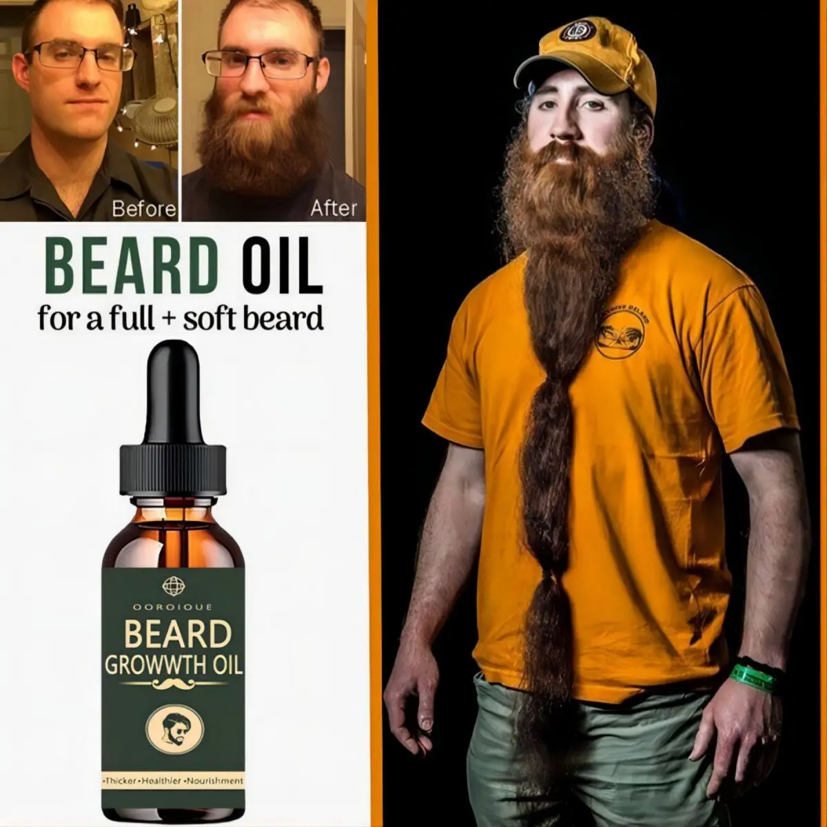 Fast Beard Growth Oil Beard Oi - Caffeine Hair Serum ulasan dan harga